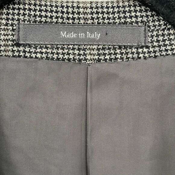 Ermenegildo Zegna 100% Wool Herringbone Blazer Gray See Measurements For Size - Picture 11 of 11